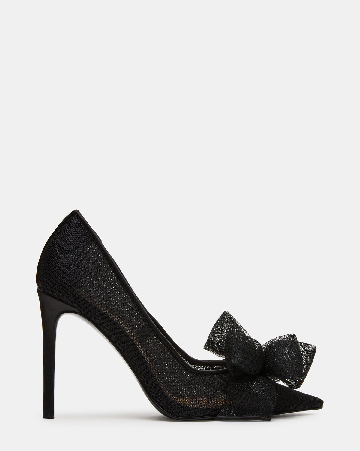 Steve Madden TAFFY Black Bow Pointed-Toe Stiletto Pump Women's Heel