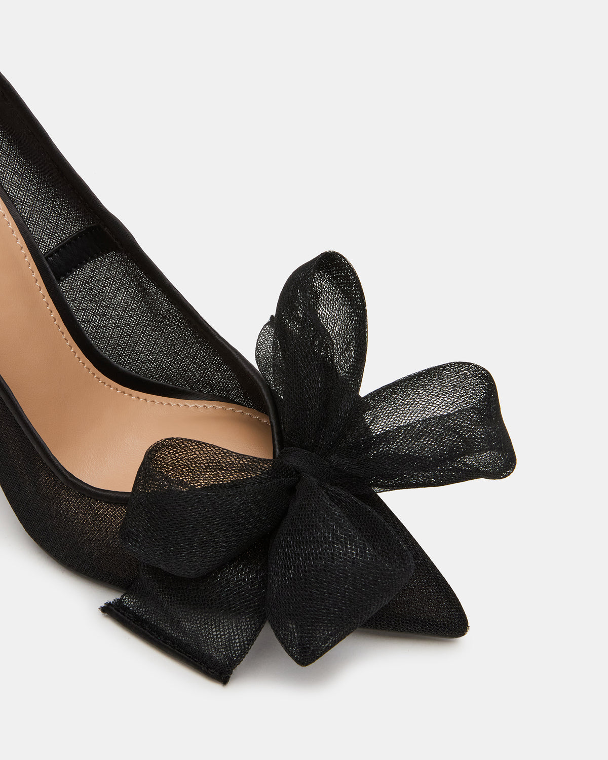 Steve Madden TAFFY Black Bow Pointed-Toe Stiletto Pump Women's Heel