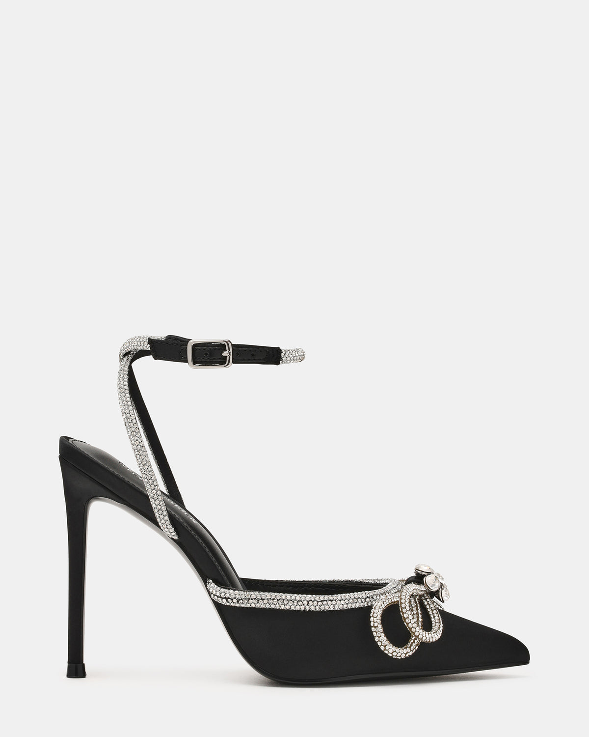 Steve Madden VIABLE Black Women's Rhinestone-Embellished Stilettos