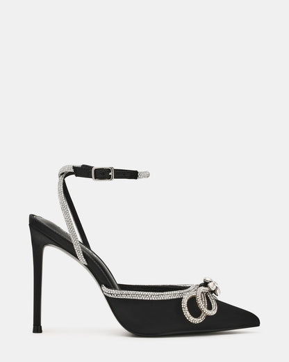 Steve Madden VIABLE Black Women's Rhinestone-Embellished Stilettos