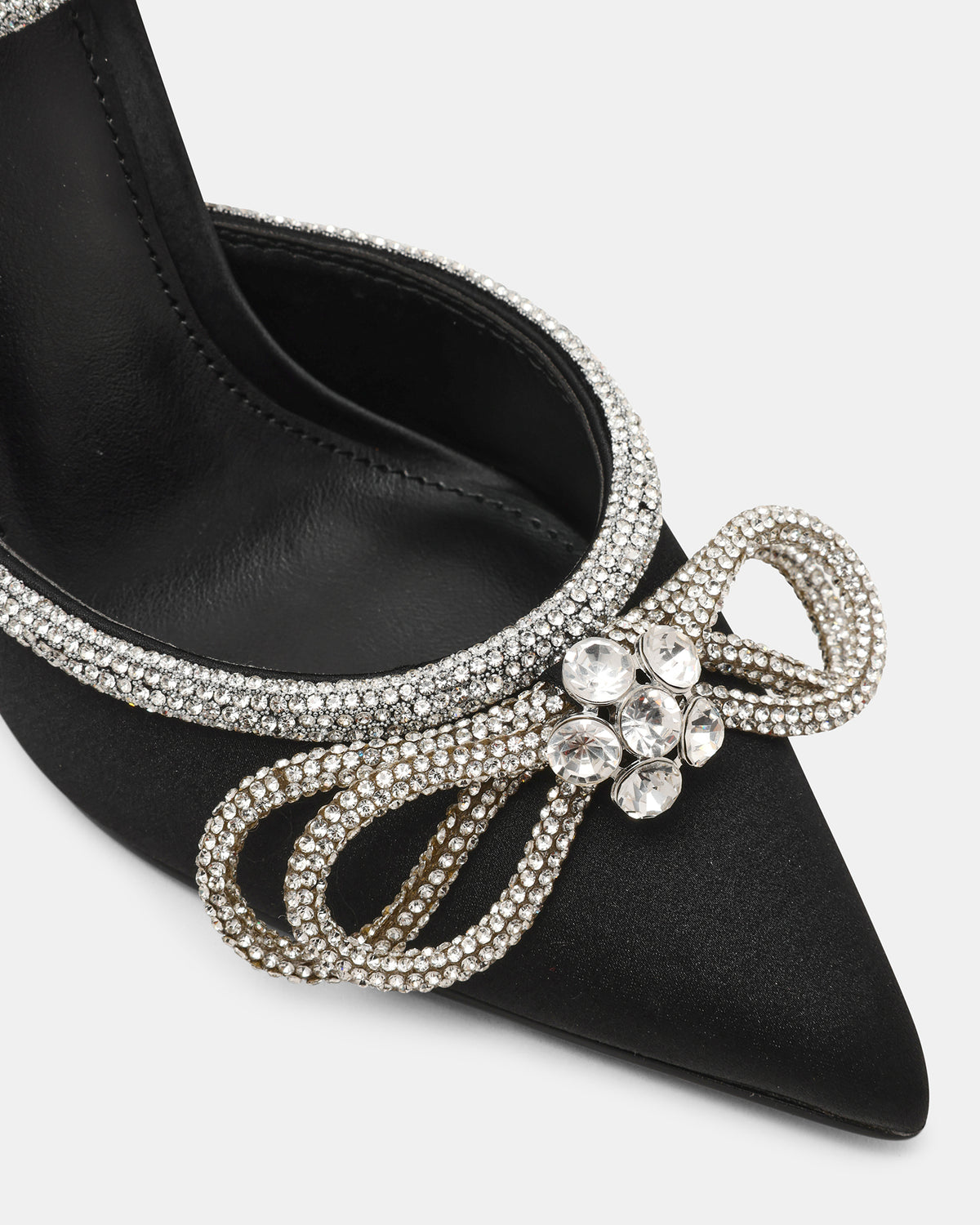 Steve Madden VIABLE Black Women's Rhinestone-Embellished Stilettos