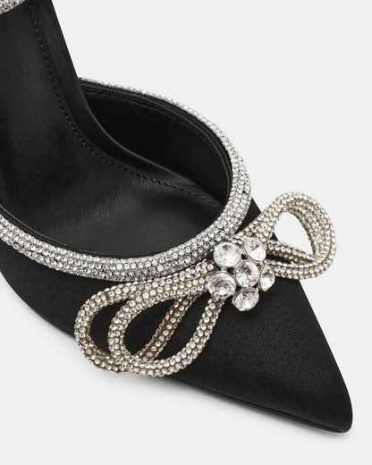 Steve Madden VIABLE Black Women's Rhinestone-Embellished Stilettos