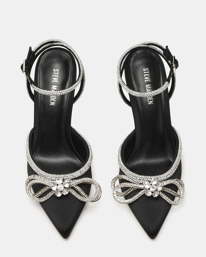 Steve Madden VIABLE Black Women's Rhinestone-Embellished Stilettos