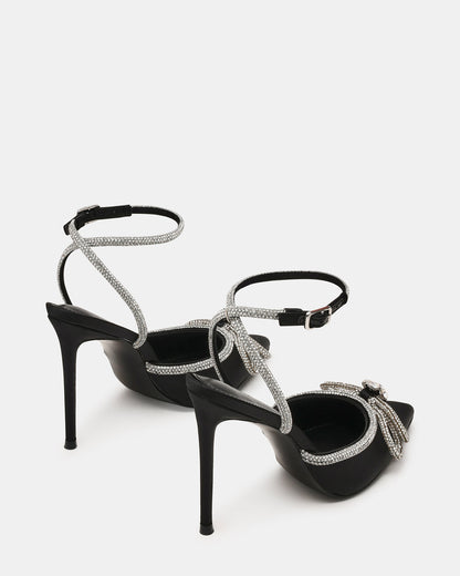 Steve Madden VIABLE Black Women's Rhinestone-Embellished Stilettos