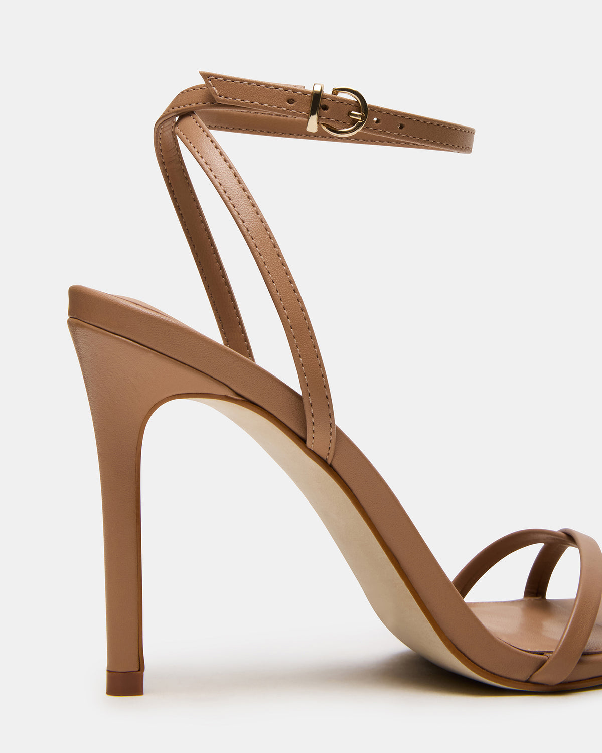 Steve Madden JYPSEY Tan Leather Strappy Stiletto Women's Heel
