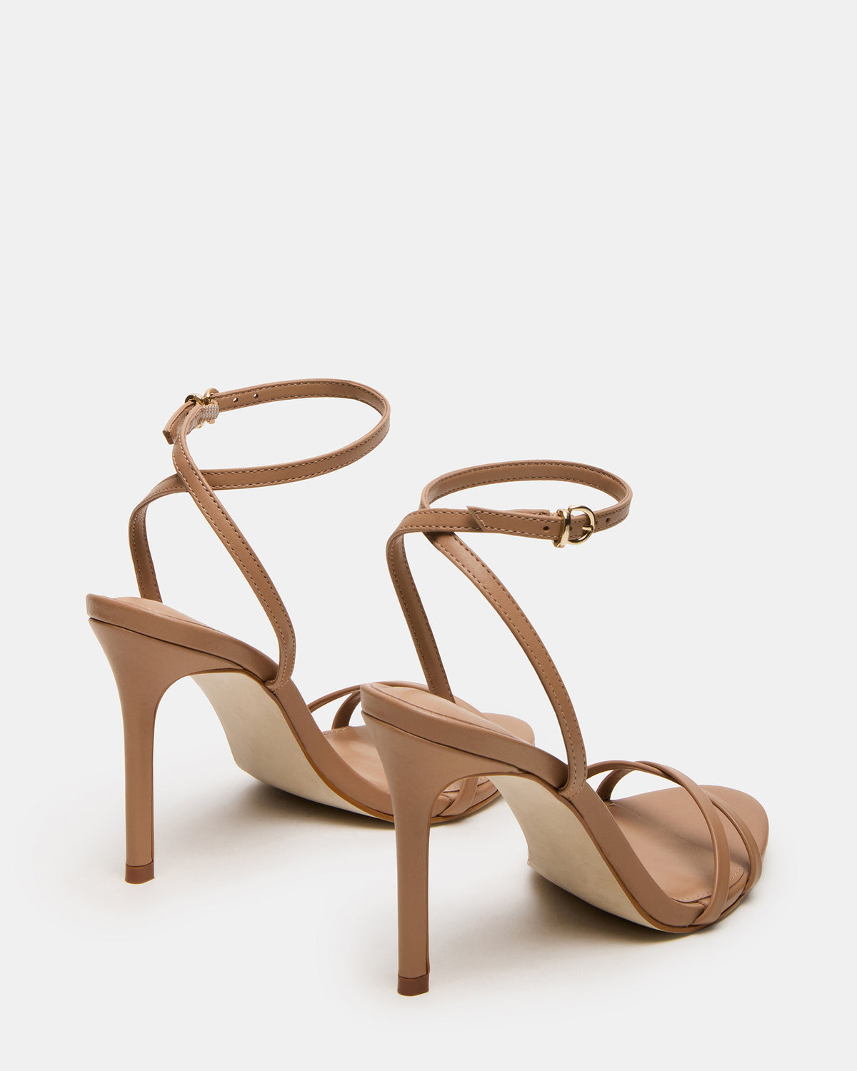Steve Madden JYPSEY Tan Leather Strappy Stiletto Women's Heel