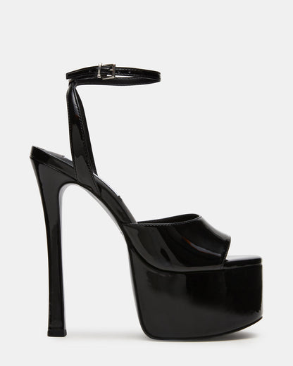 Steve Madden OLYSSIA Black Platform Stiletto Ankle Strap Women's Heel