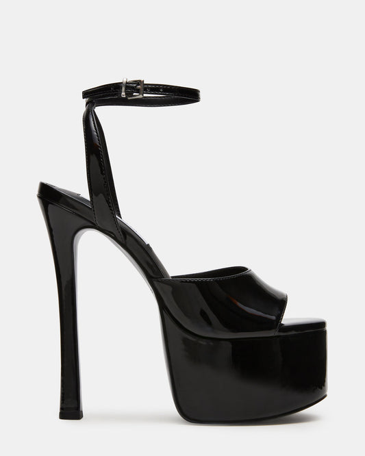 Steve Madden OLYSSIA Black Platform Stiletto Ankle Strap Women's Heel