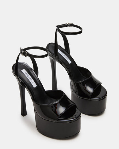 Steve Madden OLYSSIA Black Platform Stiletto Ankle Strap Women's Heel