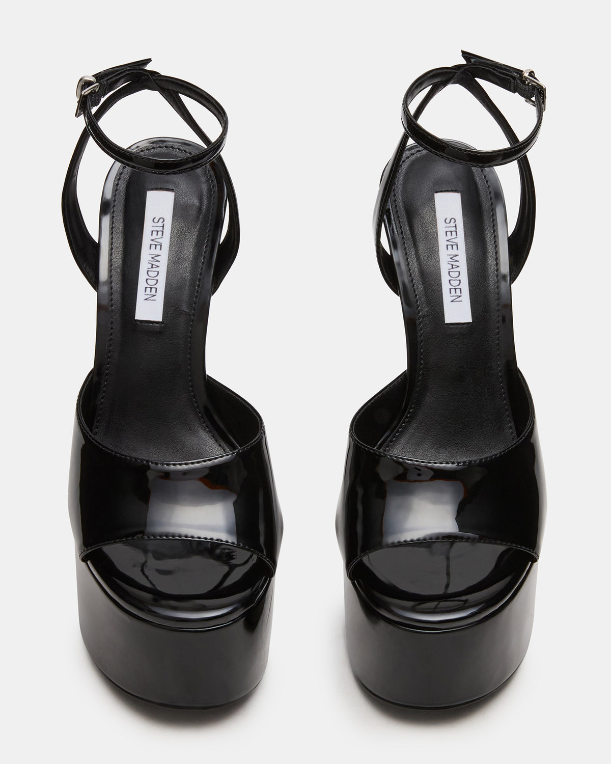 Steve Madden OLYSSIA Black Platform Stiletto Ankle Strap Women's Heel