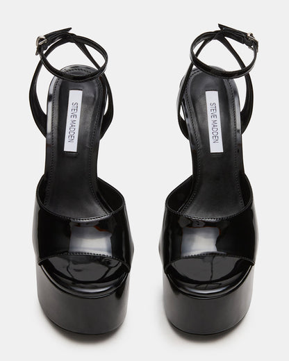 Steve Madden OLYSSIA Black Platform Stiletto Ankle Strap Women's Heel