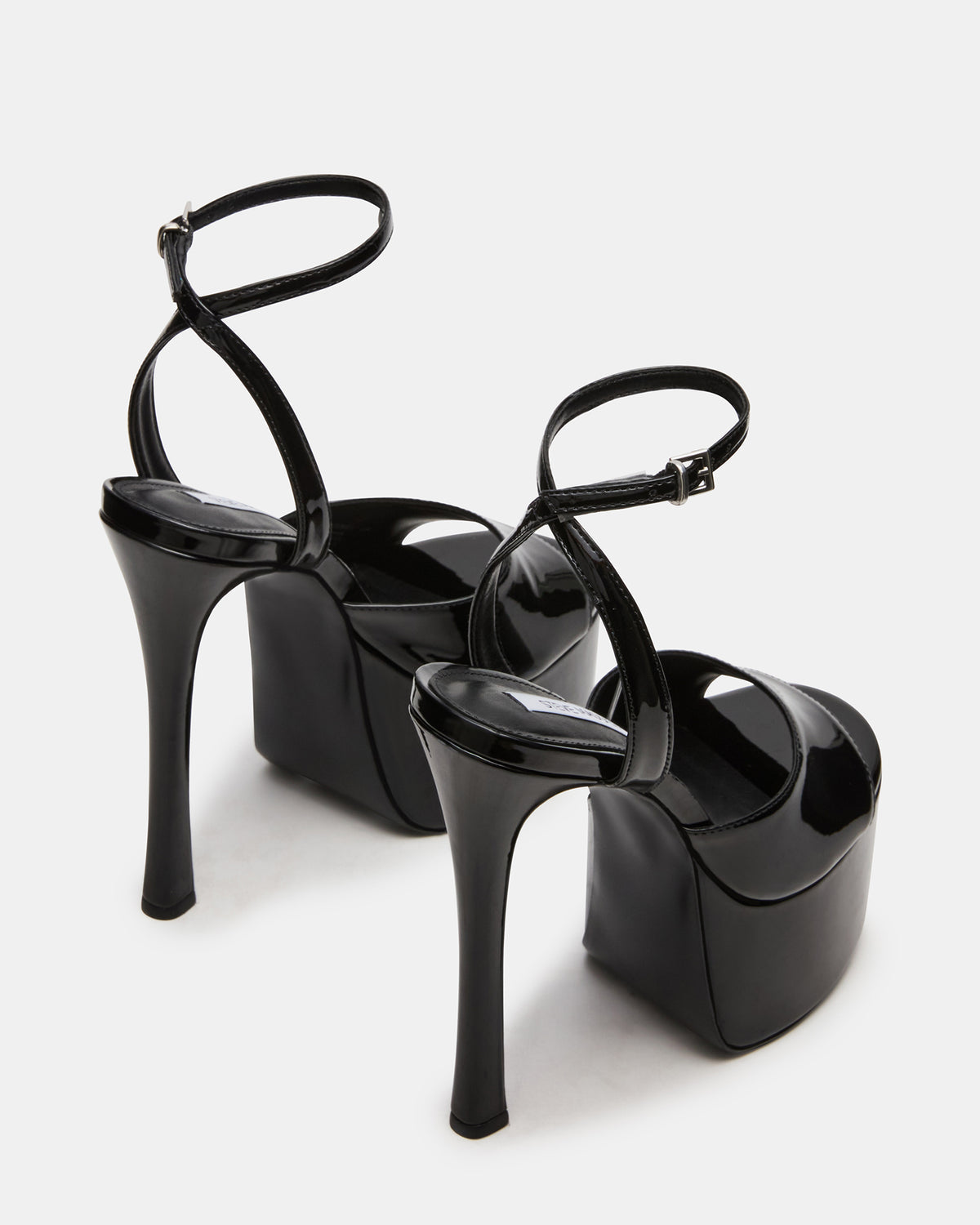 Steve Madden OLYSSIA Black Platform Stiletto Ankle Strap Women's Heel