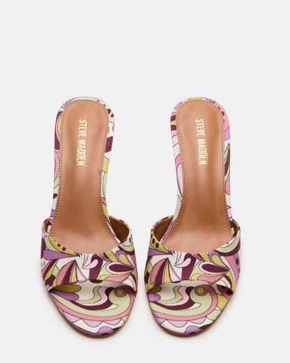 Steve Madden KENDRIX Pink Print Women's Mule Heel