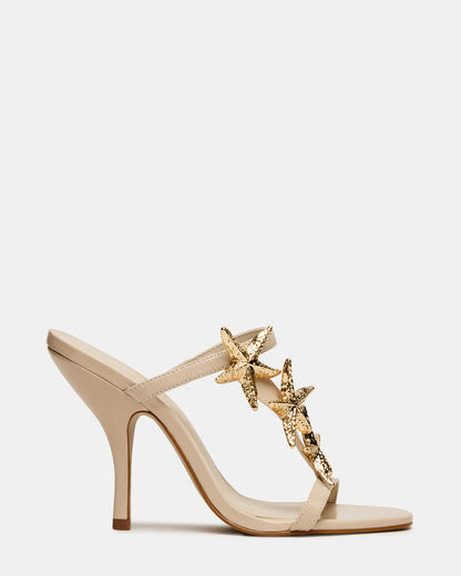 Steve Madden AQUARIAN Bone Star-Detail Round-Toe Mule Women's Heel