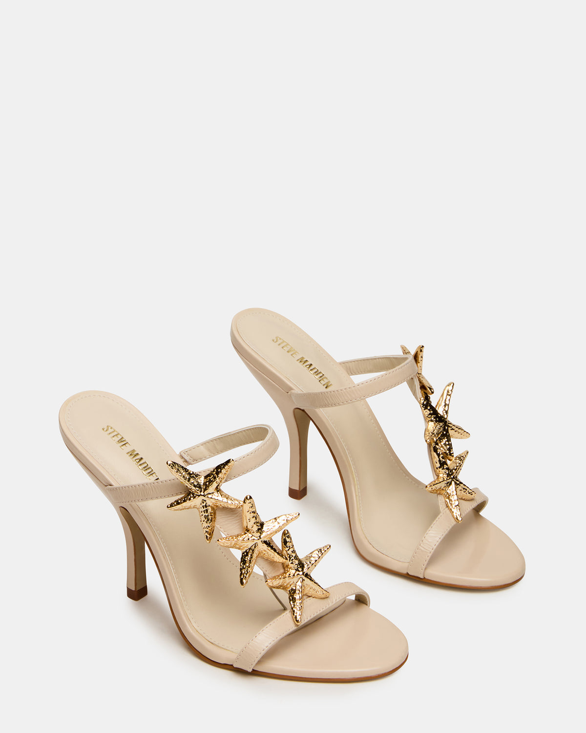 Steve Madden AQUARIAN Bone Star-Detail Round-Toe Mule Women's Heel