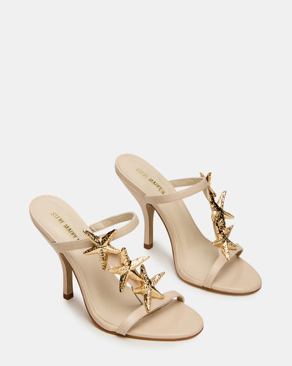 Steve Madden AQUARIAN Bone Star-Detail Round-Toe Mule Women's Heel