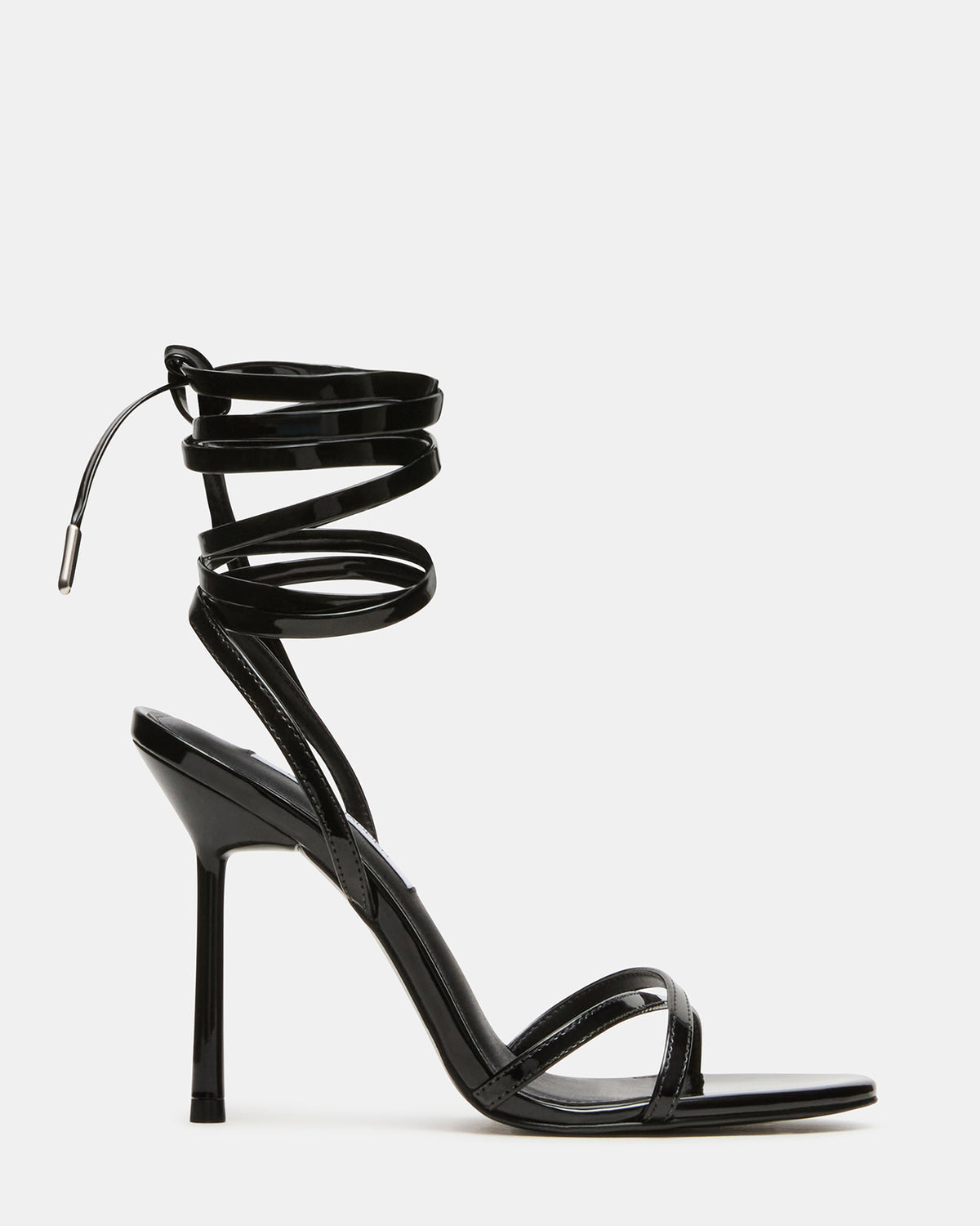 Steve Madden NERI Black Patent Strappy Stiletto Round-Toe Women's Heel