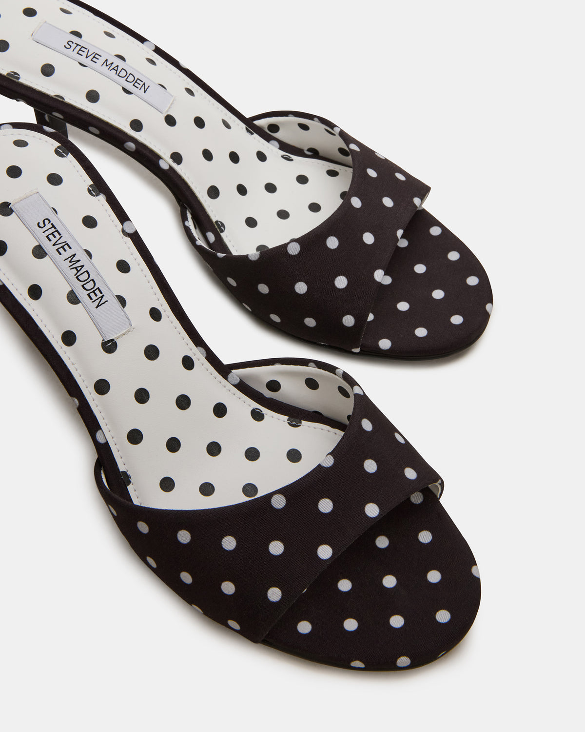 Steve Madden KENDRIX Black/White Mule Stiletto Women's Heel