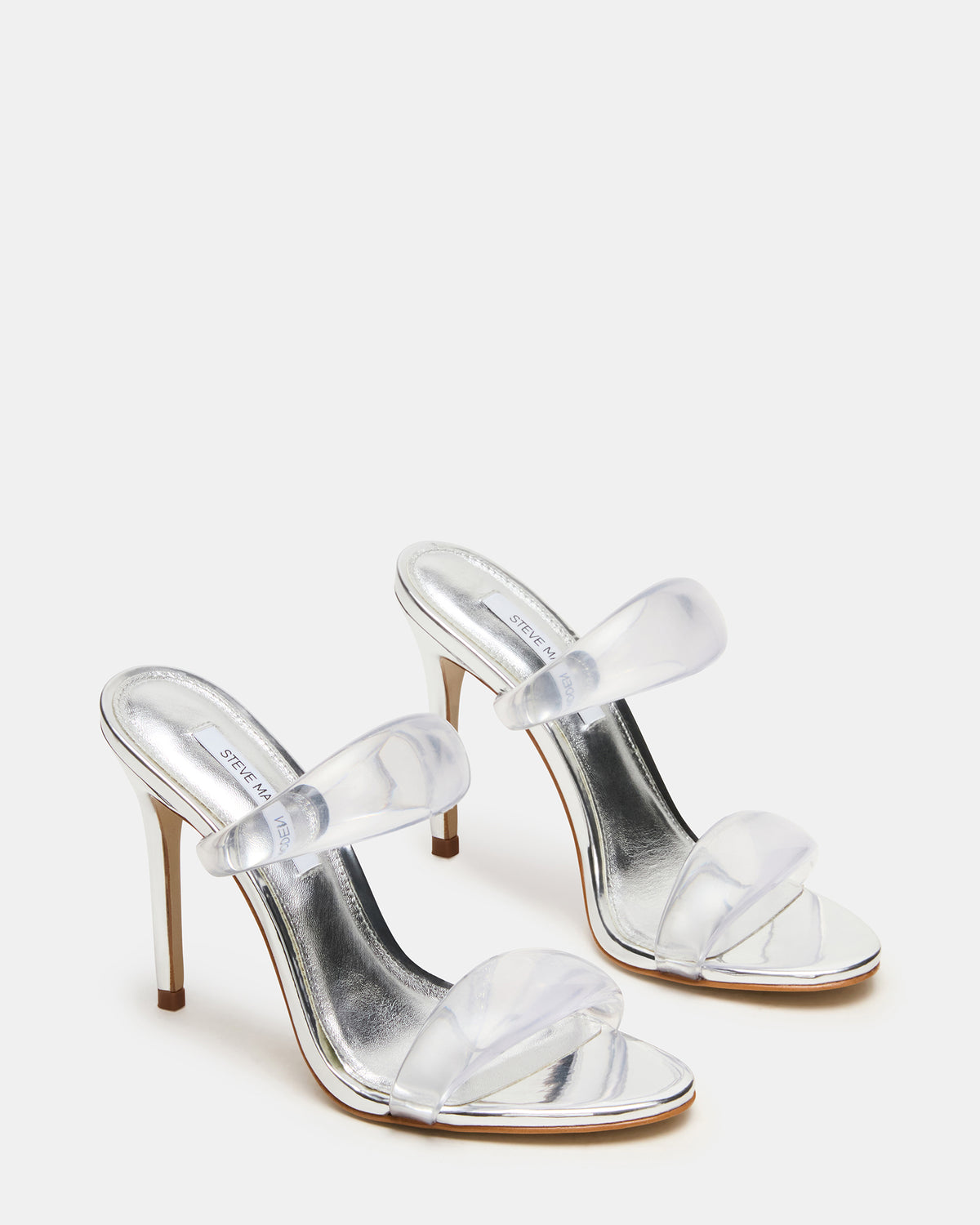 Steve Madden SATURN Jelly Clear Stiletto Mule Women's Heel