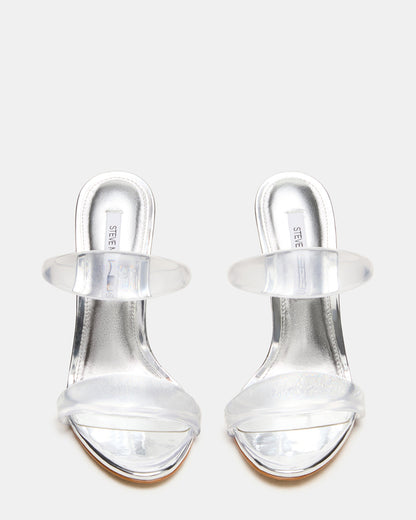 Steve Madden SATURN Jelly Clear Stiletto Mule Women's Heel