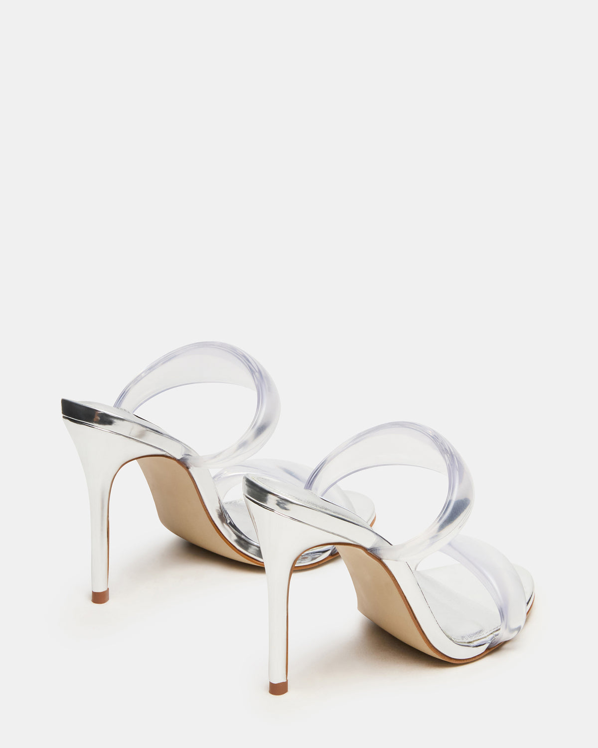 Steve Madden SATURN Jelly Clear Stiletto Mule Women's Heel