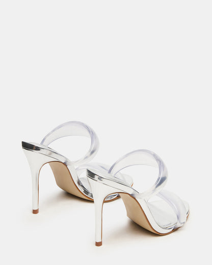 Steve Madden SATURN Jelly Clear Stiletto Mule Women's Heel
