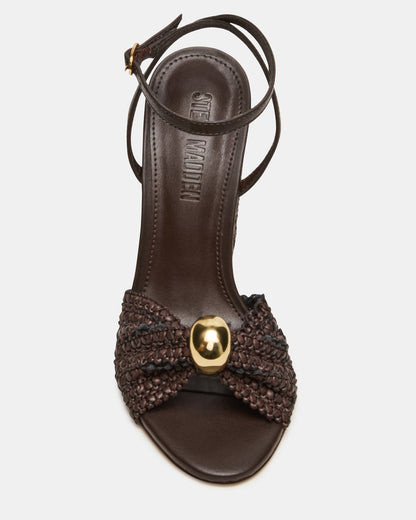 Steve Madden CHEYLA Brown Multi Raffia Women's Block Heels