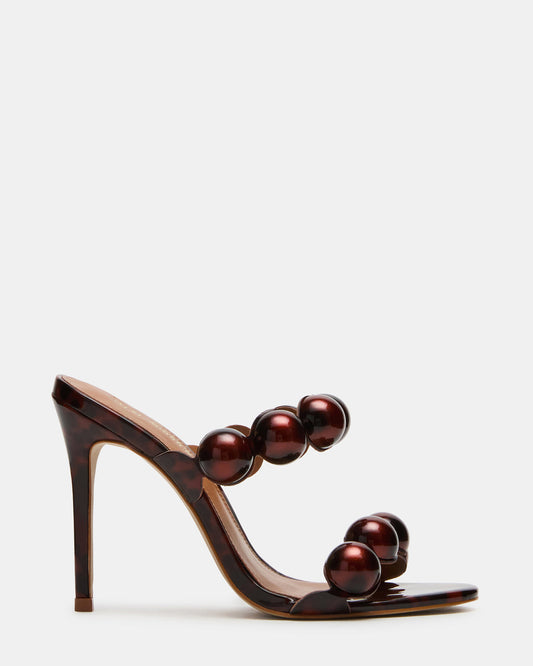 Steve Madden SATURN Beads Tortoise Stiletto Mule Women's Heel