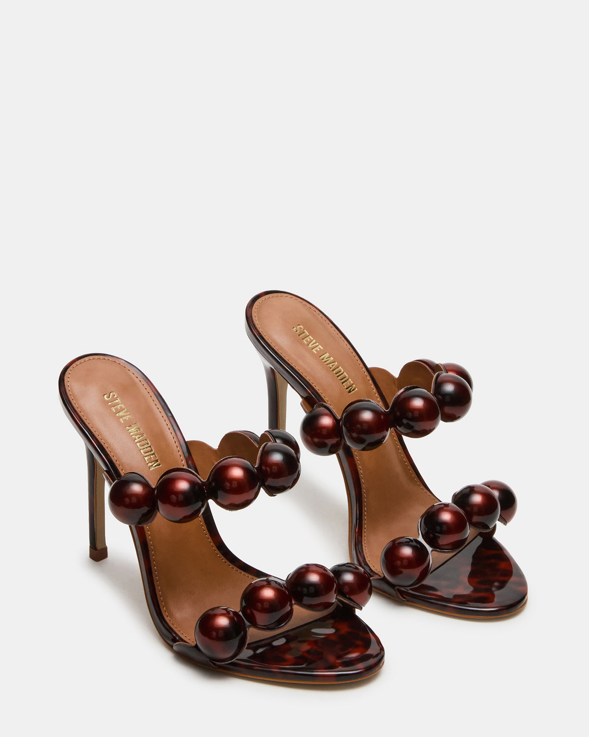 Steve Madden SATURN Beads Tortoise Stiletto Mule Women's Heel