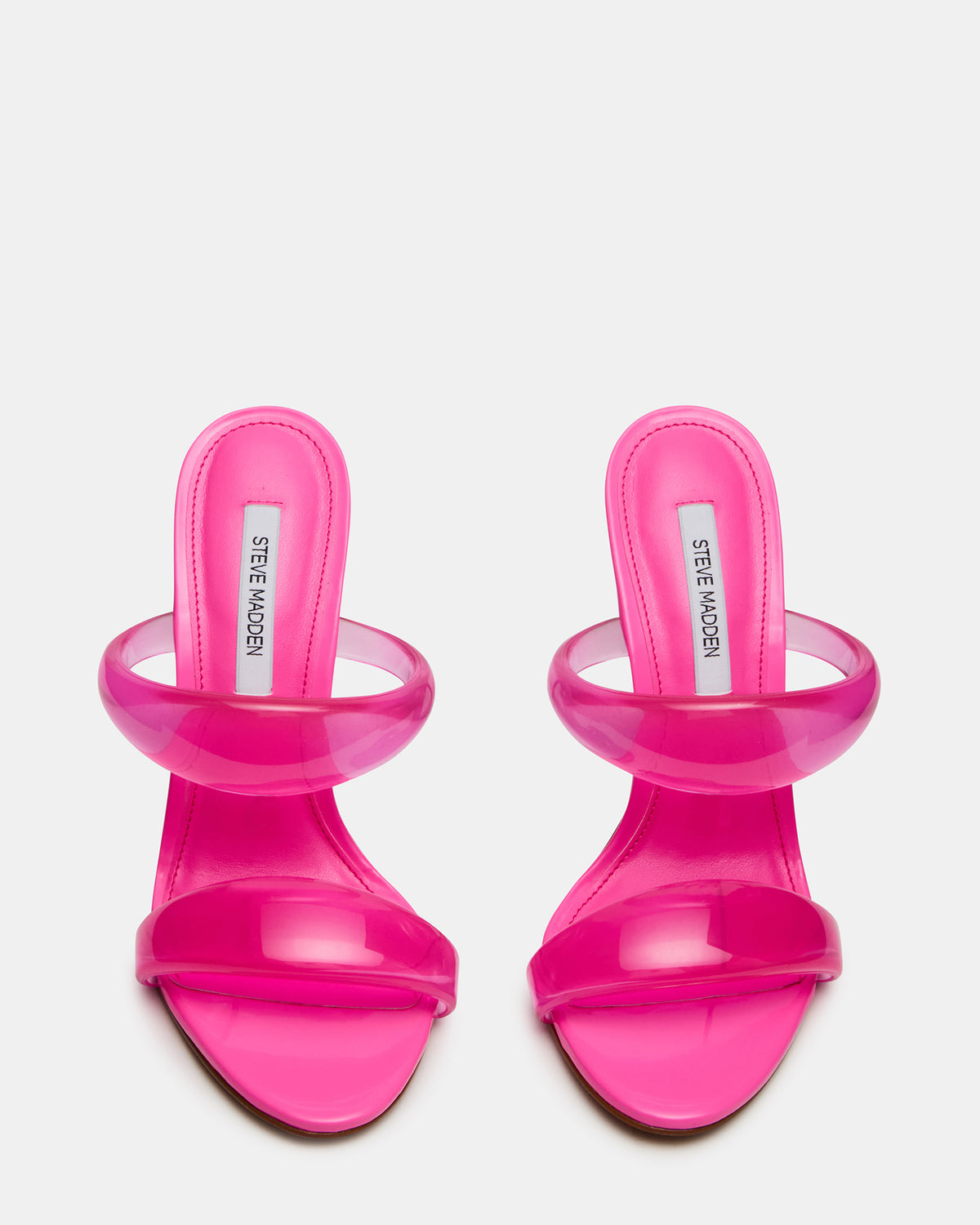 Steve Madden SATURN Jelly Pink Stiletto Mule Women's Heel