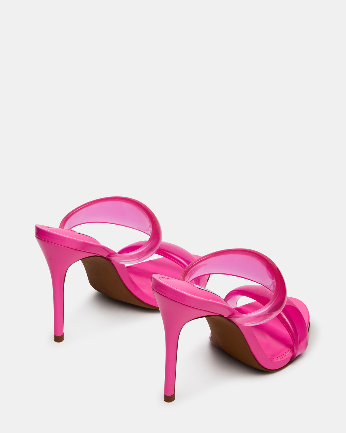 Steve Madden SATURN Jelly Pink Stiletto Mule Women's Heel