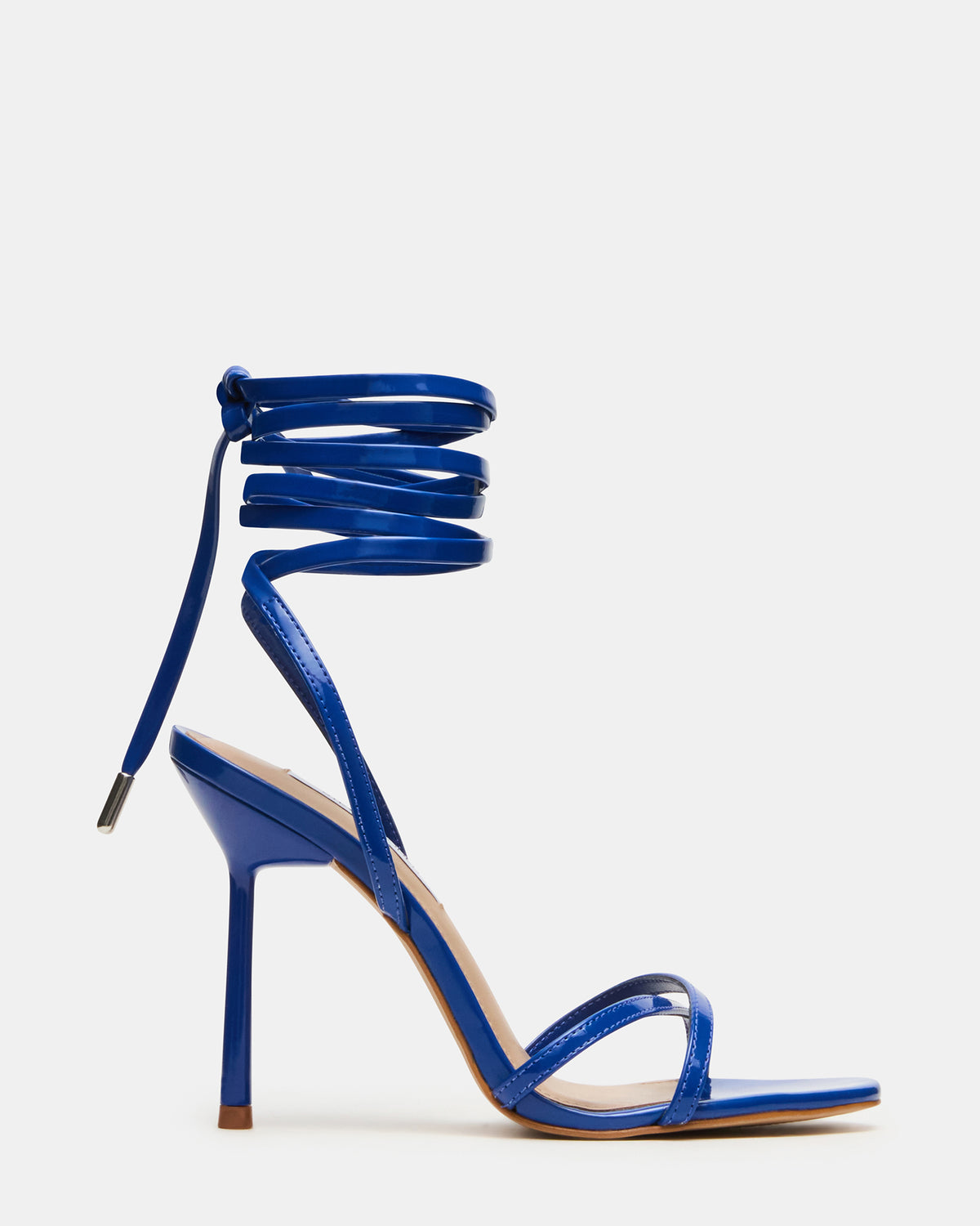 Steve Madden NERI Cobalt Patent Strappy Stiletto Round-Toe Women's Heel