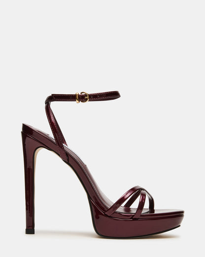 Steve Madden JUNI Cherry Pearl Criss Cross Stiletto Ankle Strap Women's Heel
