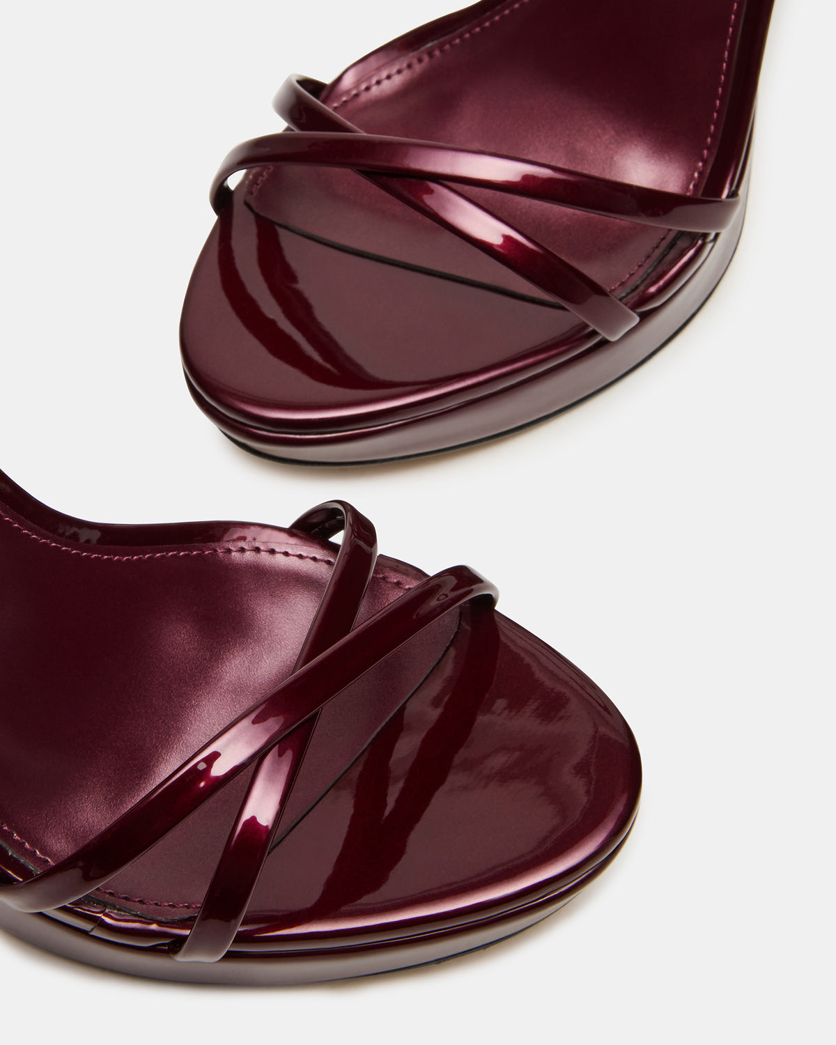 Steve Madden JUNI Cherry Pearl Criss Cross Stiletto Ankle Strap Women's Heel