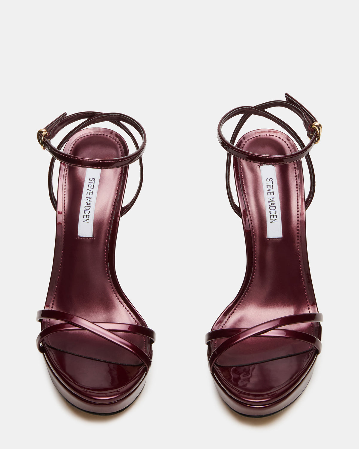 Steve Madden JUNI Cherry Pearl Criss Cross Stiletto Ankle Strap Women's Heel