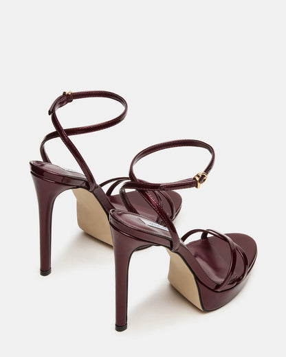 Steve Madden JUNI Cherry Pearl Criss Cross Stiletto Ankle Strap Women's Heel