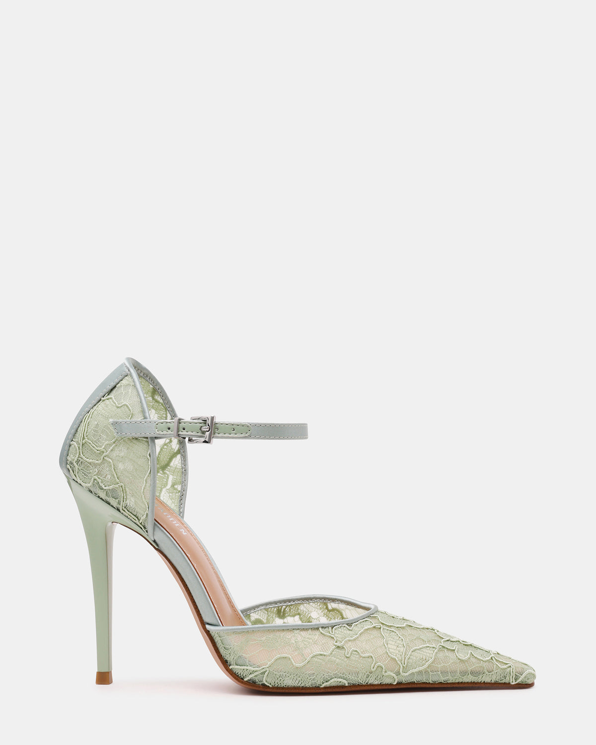 Steve Madden AVANT Pistachio Lace Pointed-Toe Stiletto Pump Women's Heel