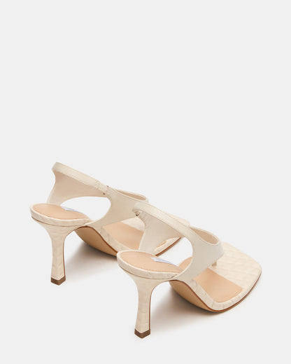 Steve Madden IMPROV Bone Leather Square-Toe Thong Slingback Women's Heel
