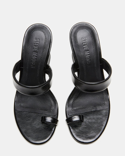 Steve Madden RENIE Black Women's Open Toe Mule Heel