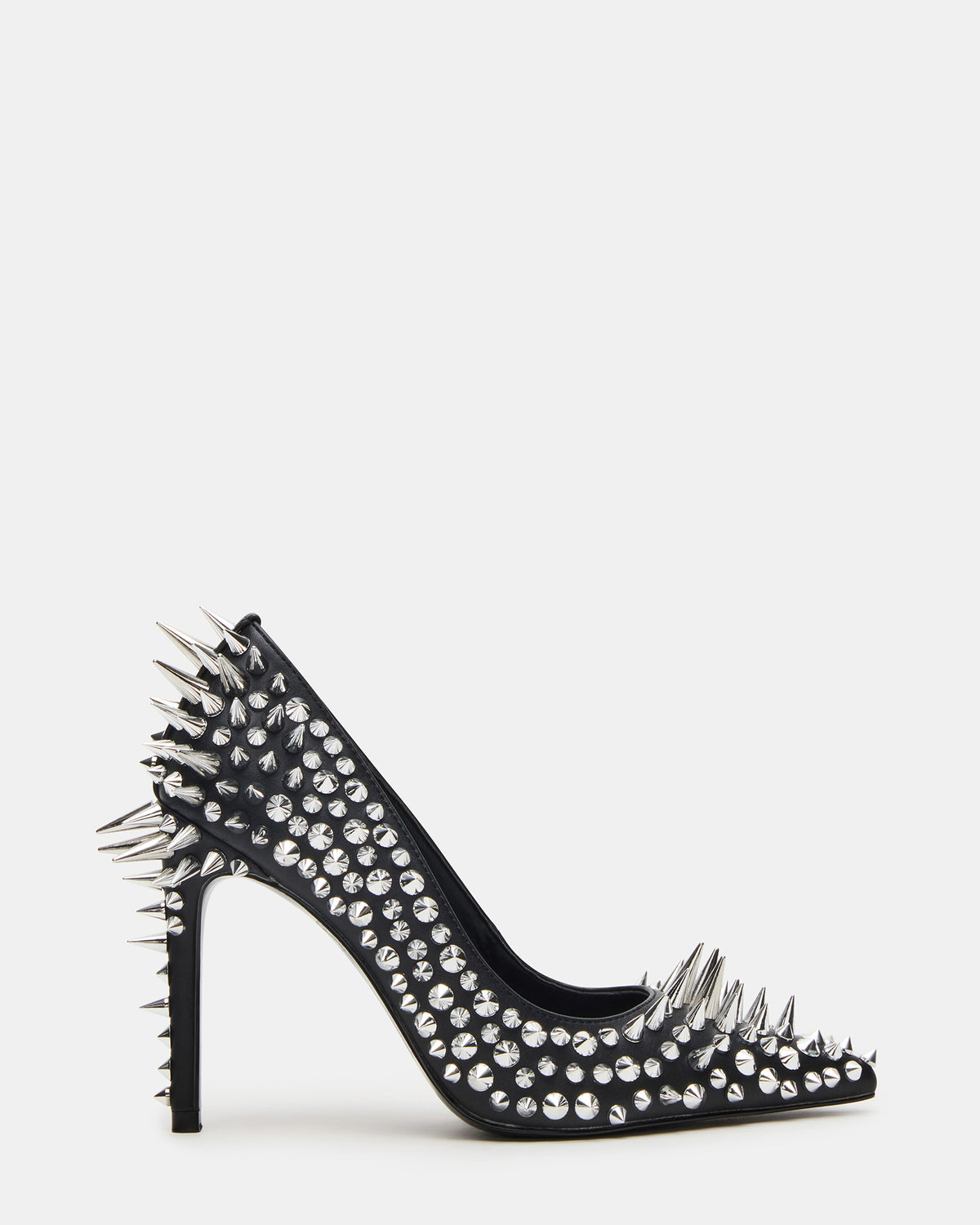 Steve Madden NOIR Black Stud Pointed-Toe Stiletto Pump Women's Heels