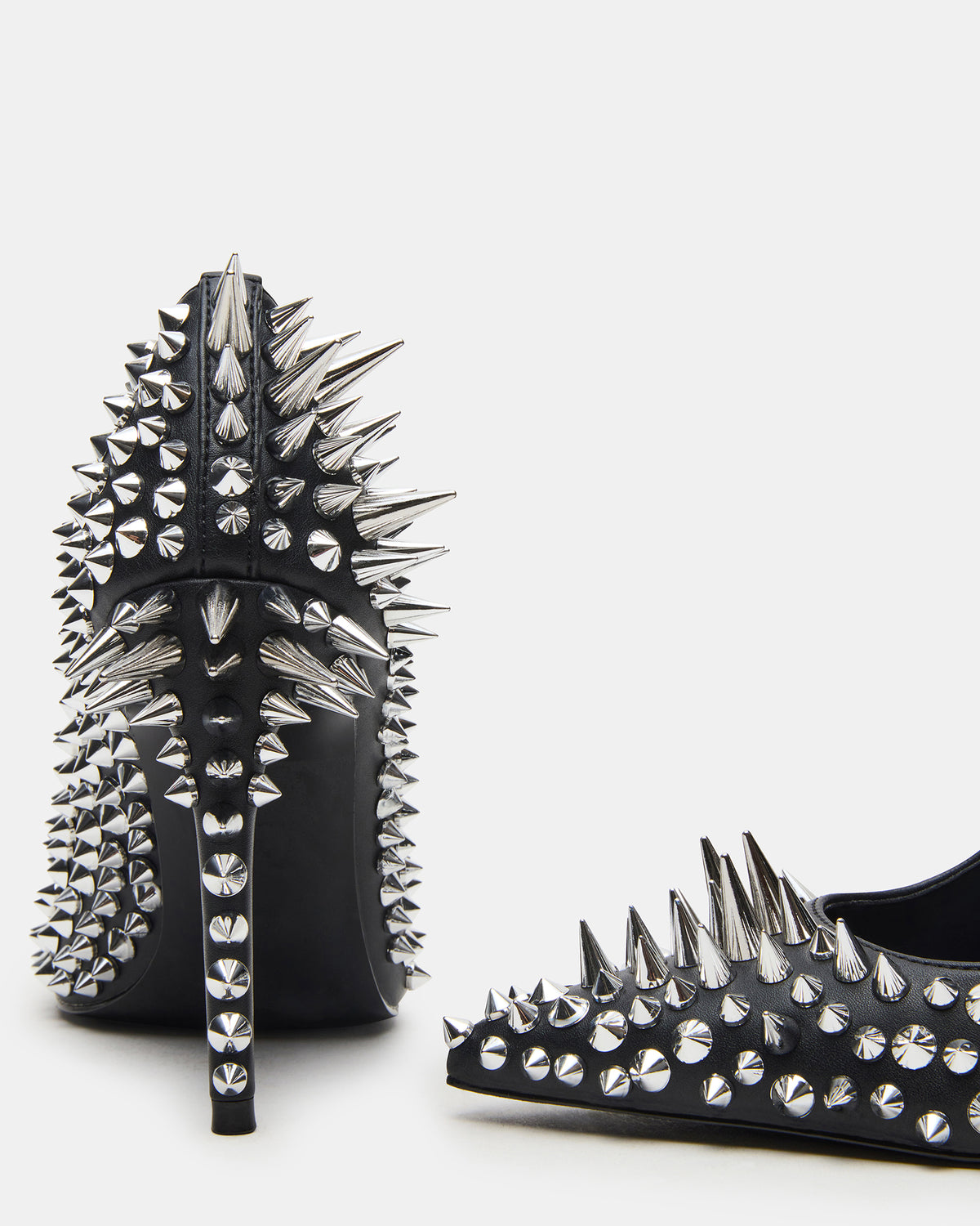 Steve Madden NOIR Black Stud Pointed-Toe Stiletto Pump Women's Heels