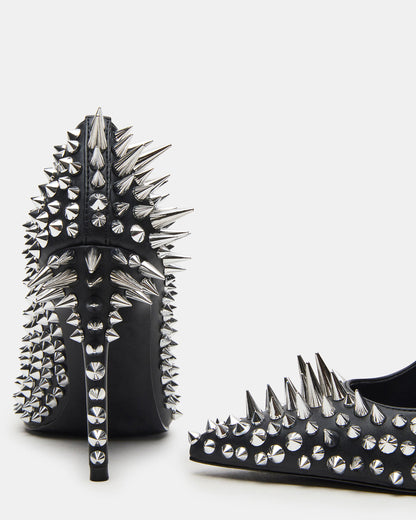 Steve Madden NOIR Black Stud Pointed-Toe Stiletto Pump Women's Heels