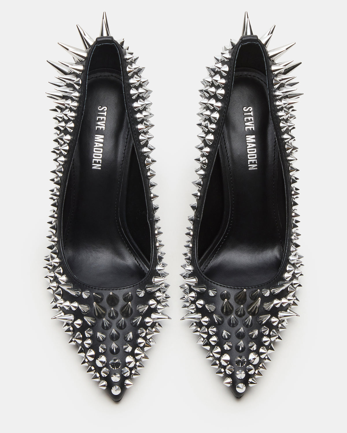 Steve Madden NOIR Black Stud Pointed-Toe Stiletto Pump Women's Heels