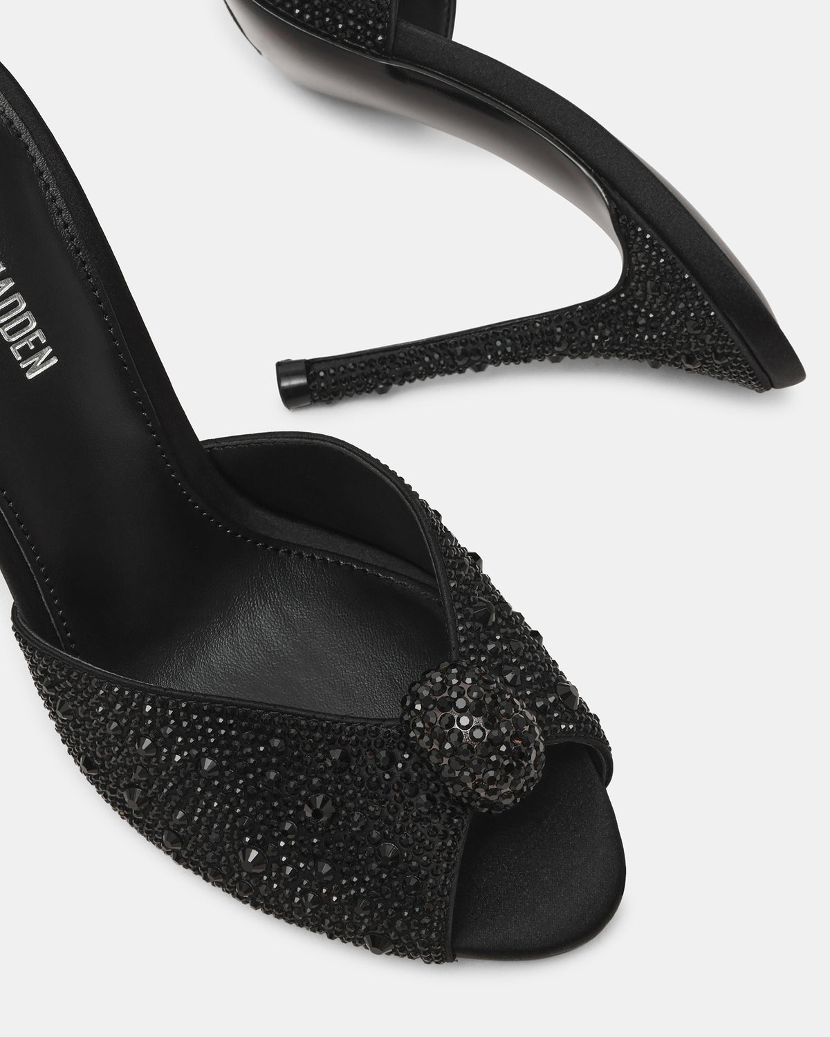 Steve Madden PRIYA Black Rhinestones Mule Women's Heel