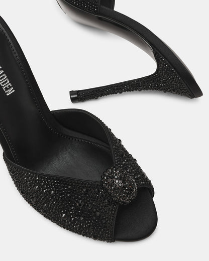 Steve Madden PRIYA Black Rhinestones Mule Women's Heel