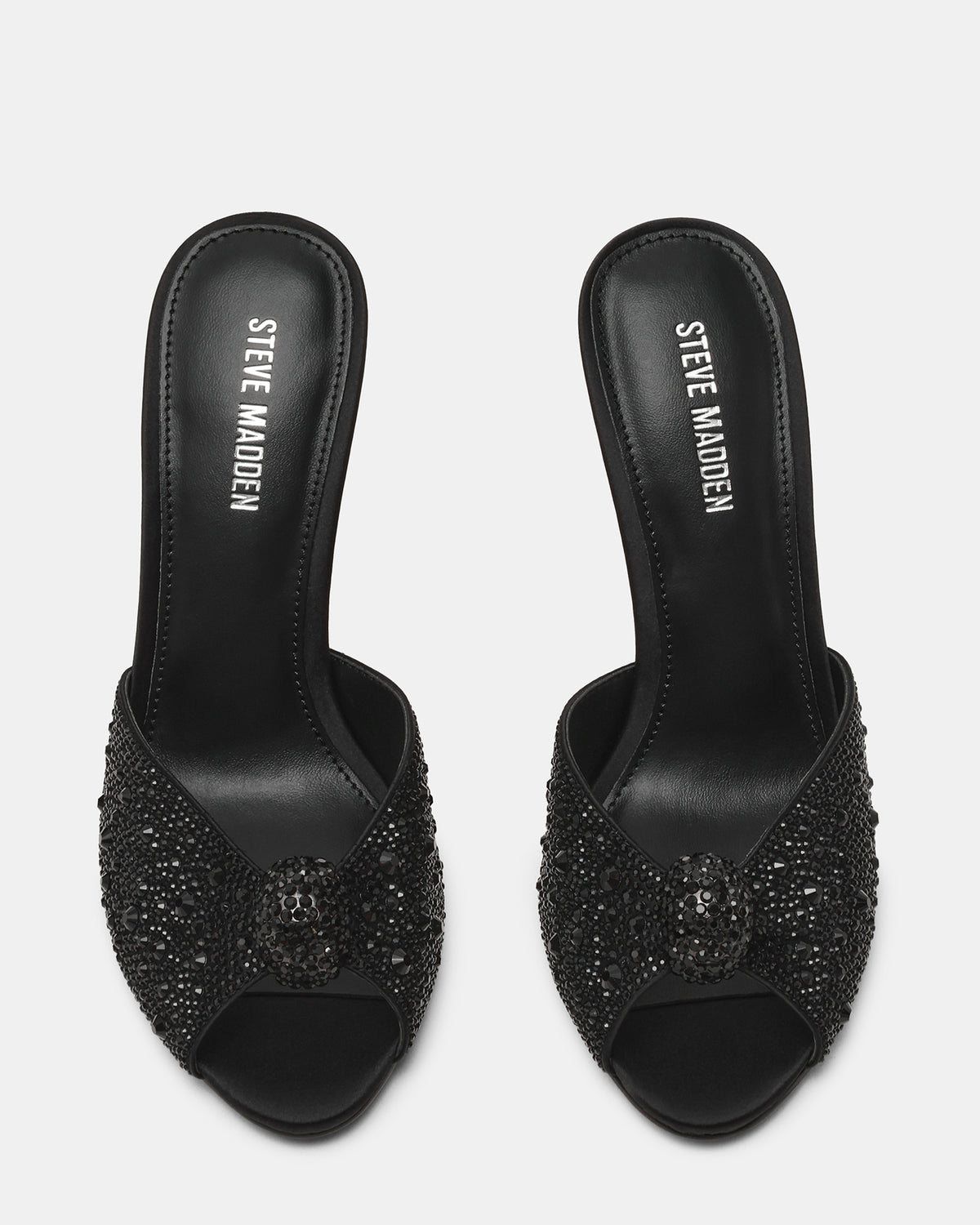 Steve Madden PRIYA Black Rhinestones Mule Women's Heel