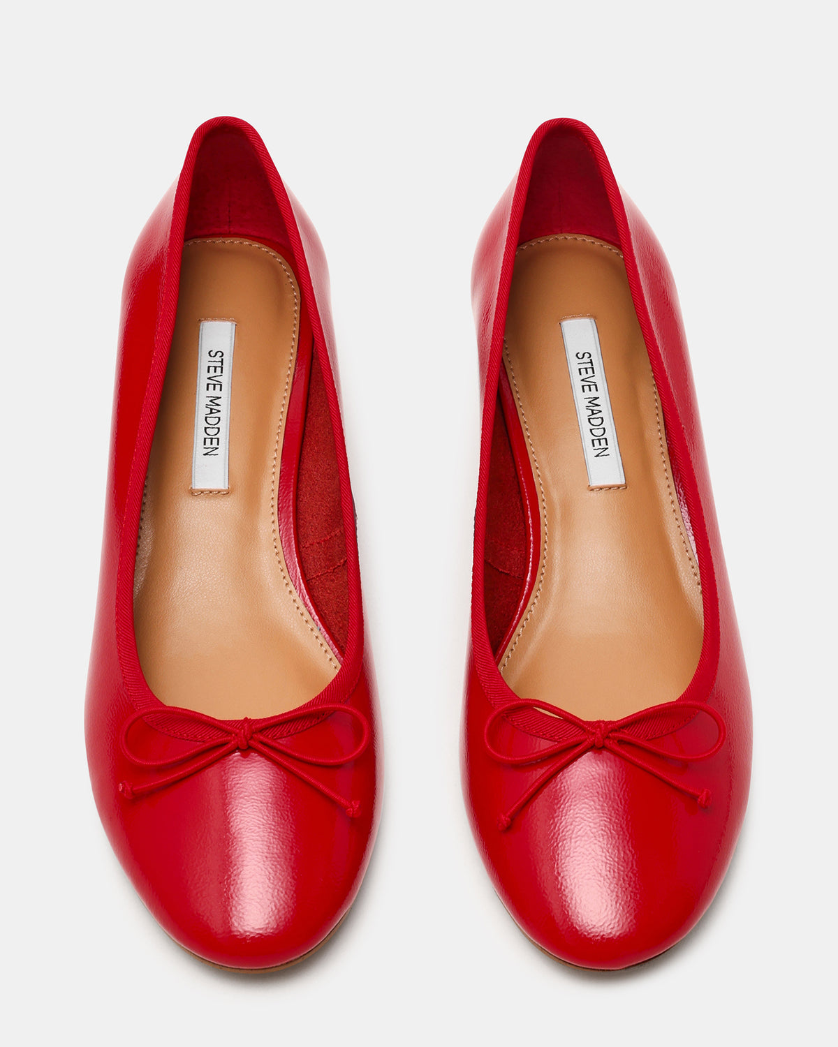 Steve Madden KLUTZY Red Patent Ballet Wedge Bow Round-Toe Women's Heel