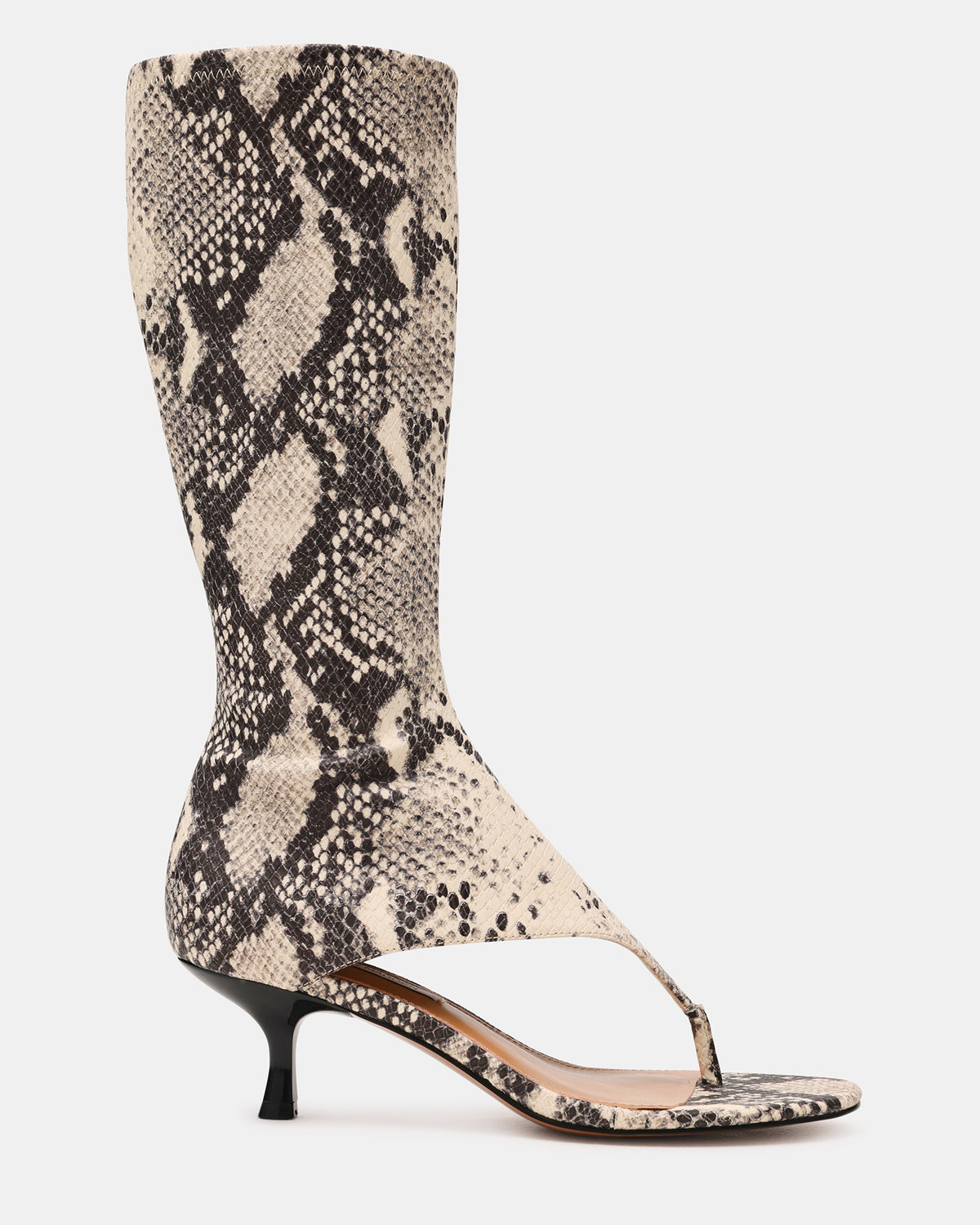 Steve Madden RELENTLESS Snake Thong Open-Toe Boot Shaft Women's Heel
