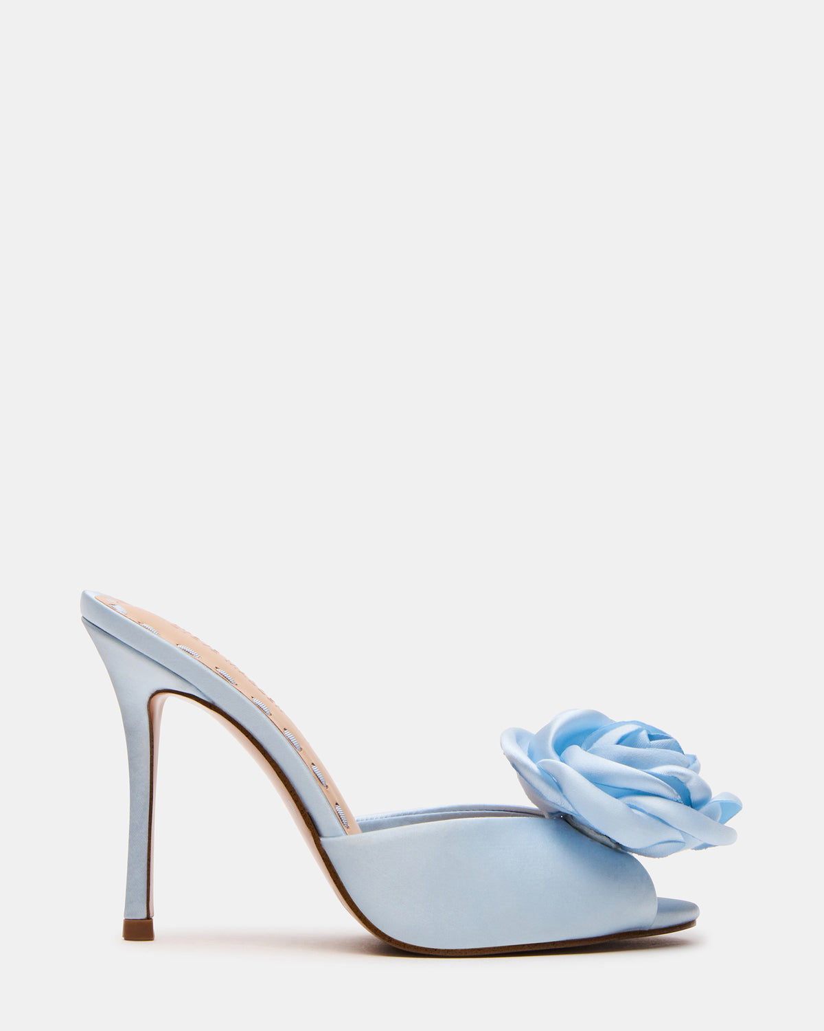 Steve Madden PRIYA Flower Blue Satin Mule Women's Heel