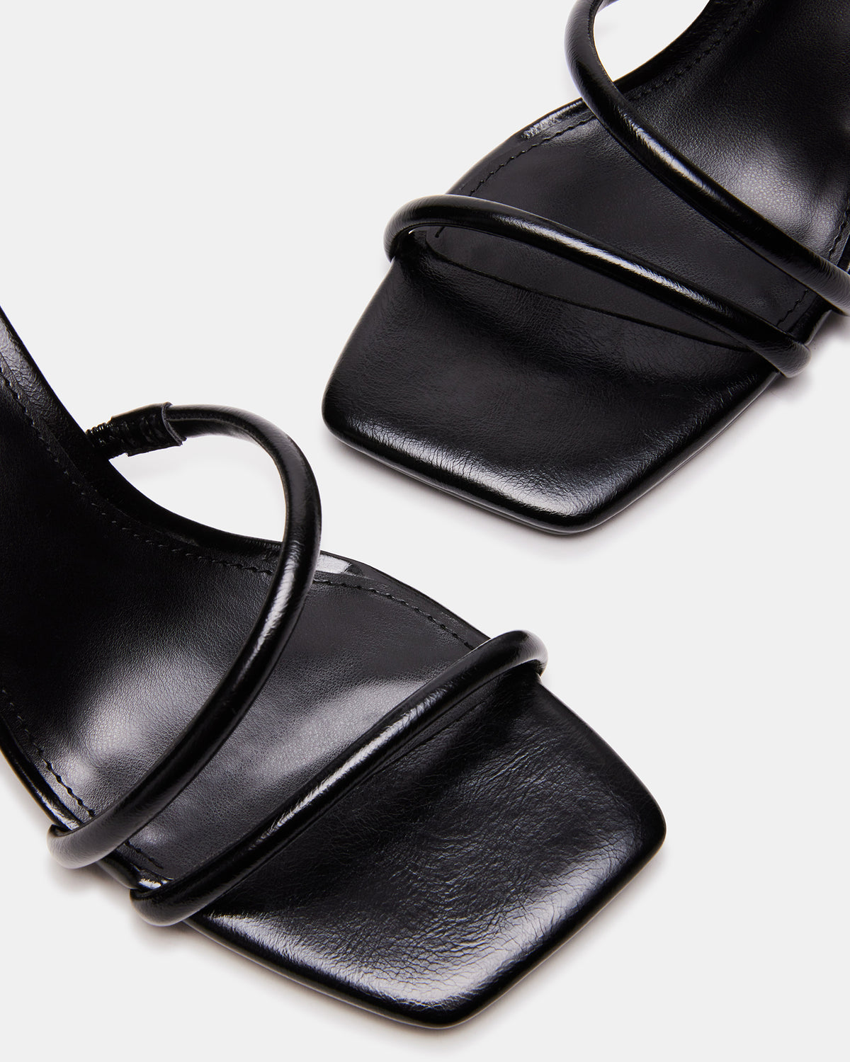 Steve Madden LOPEZ Black Women's Square Toe Strappy Heel